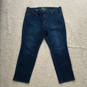 Old Navy Women's Straight Leg Jeans - Deep Indigo